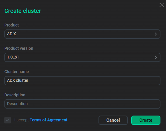 Create a cluster