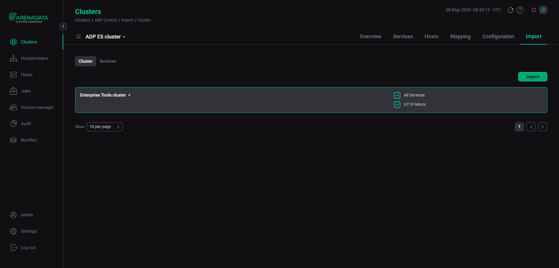 Integrate with the ET cluster