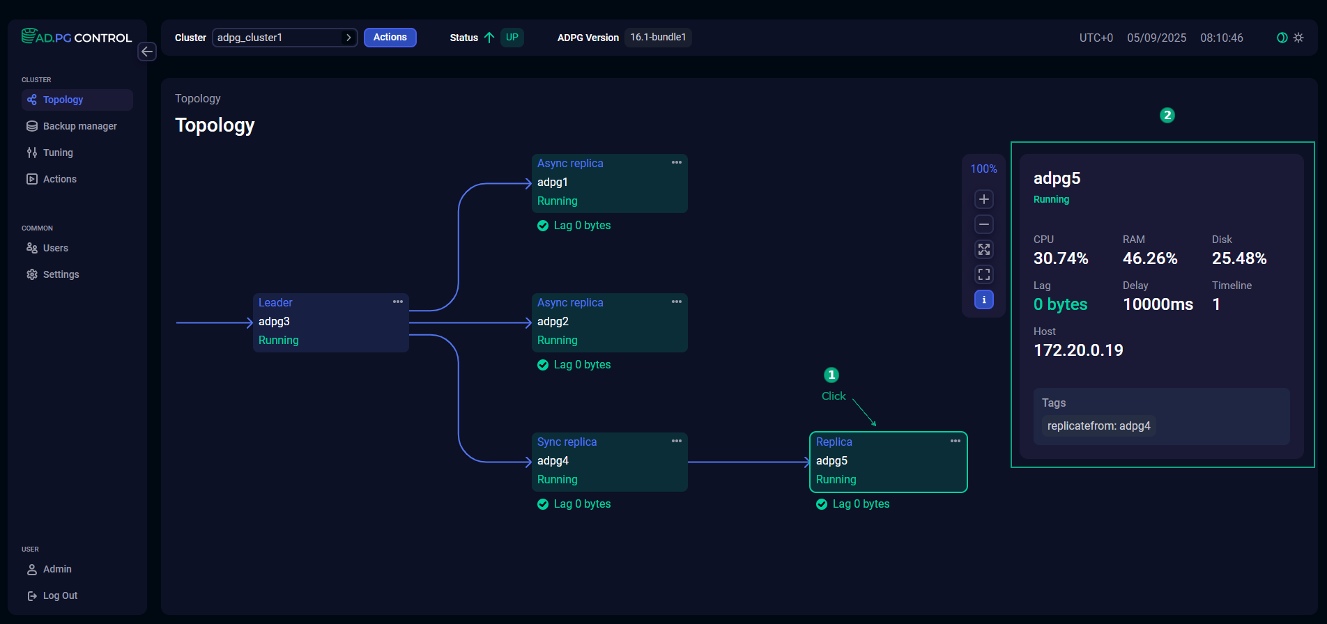 Display node details