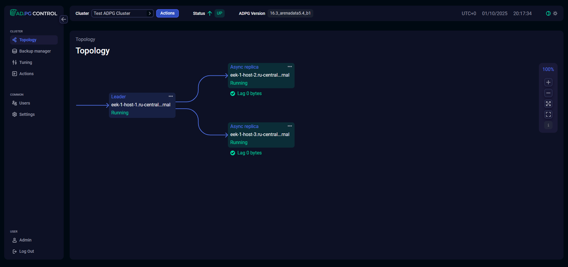 ADPG cluster topology