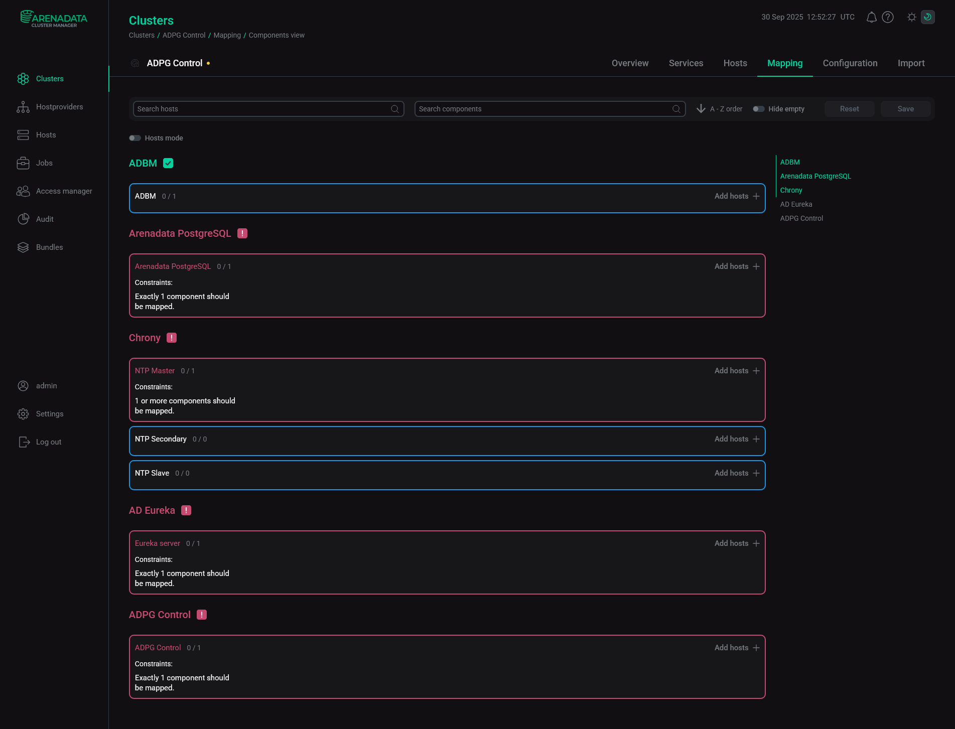 Switch to mapping components to hosts