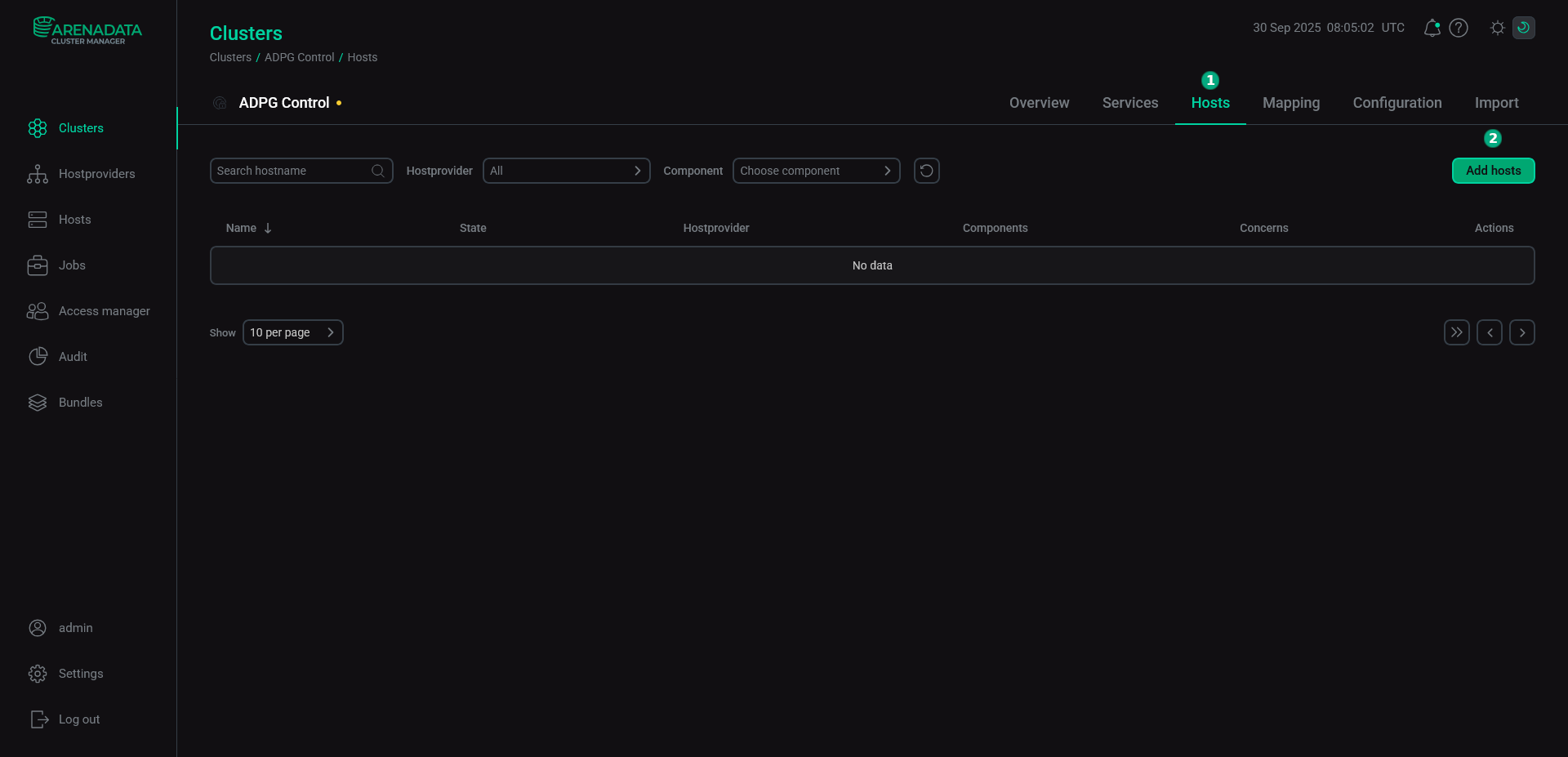 Switch to adding hosts