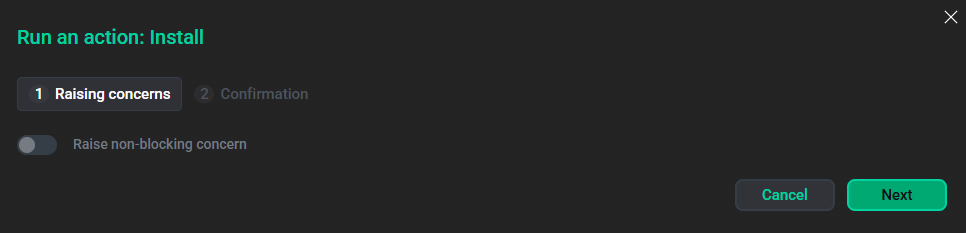 Verify the action for all services except ADBM