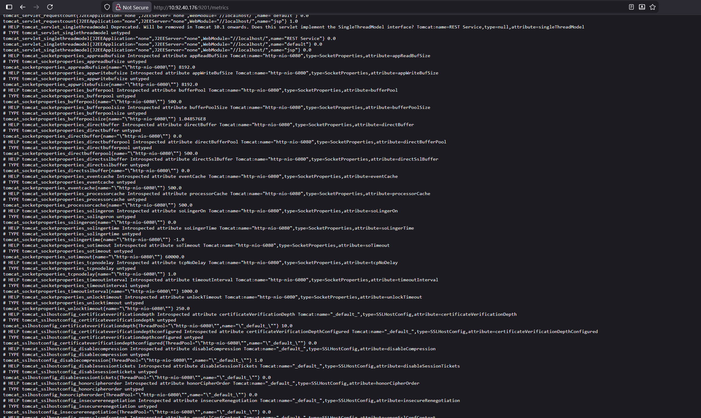 Ranger Admin metrics in the Prometheus format