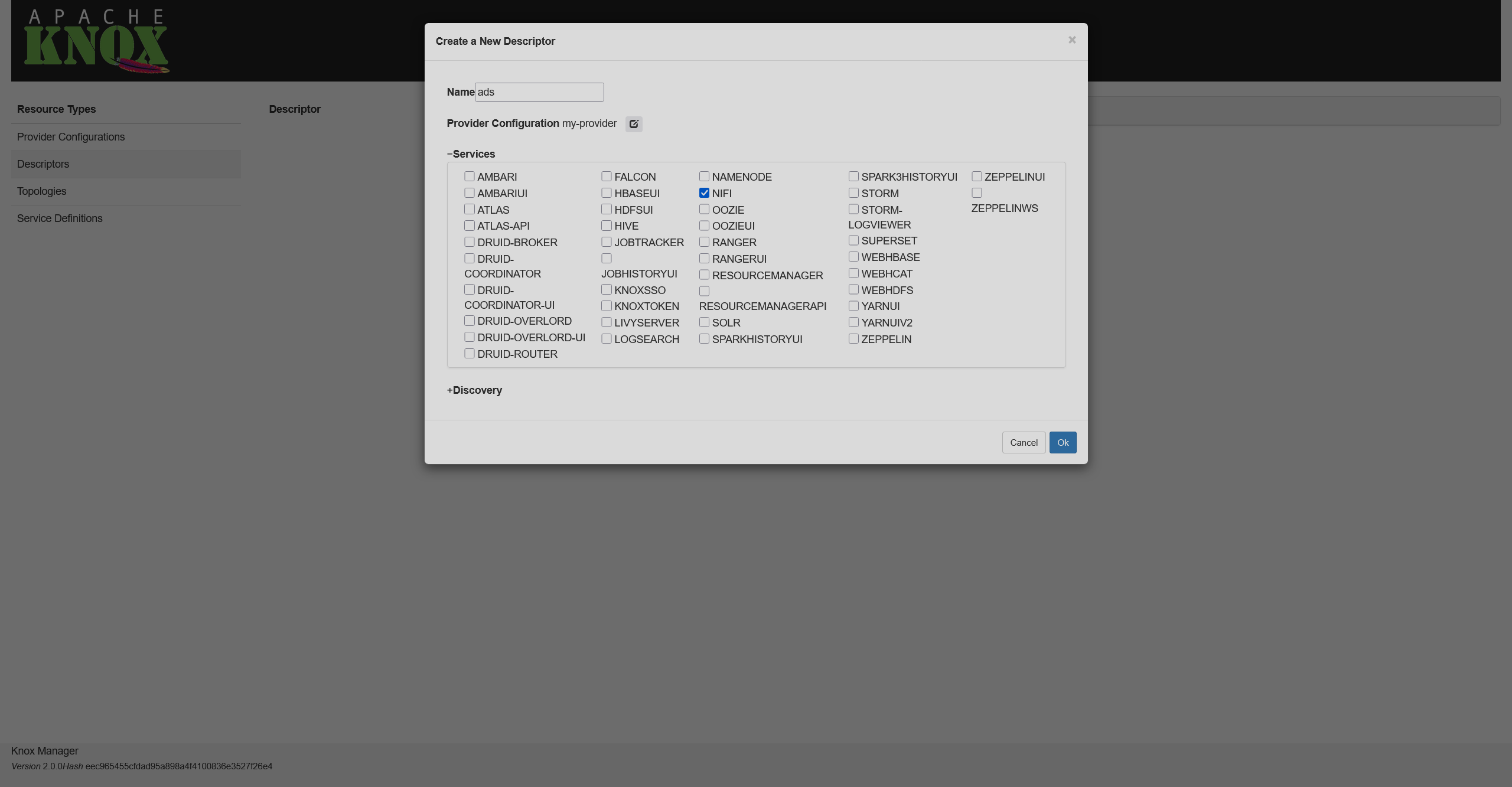 Selecting cluster services