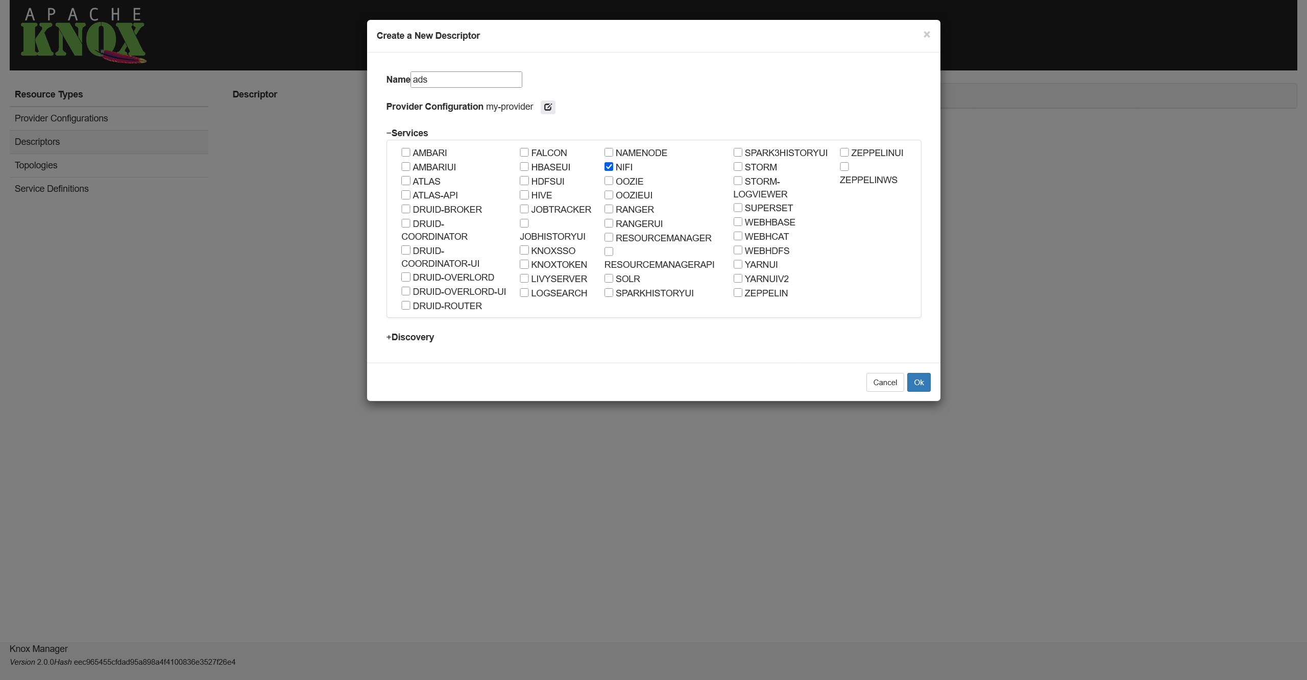 Selecting cluster services