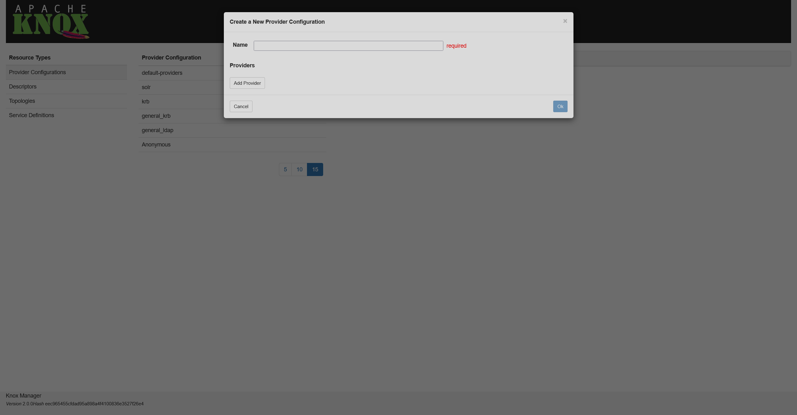 Adding a provider