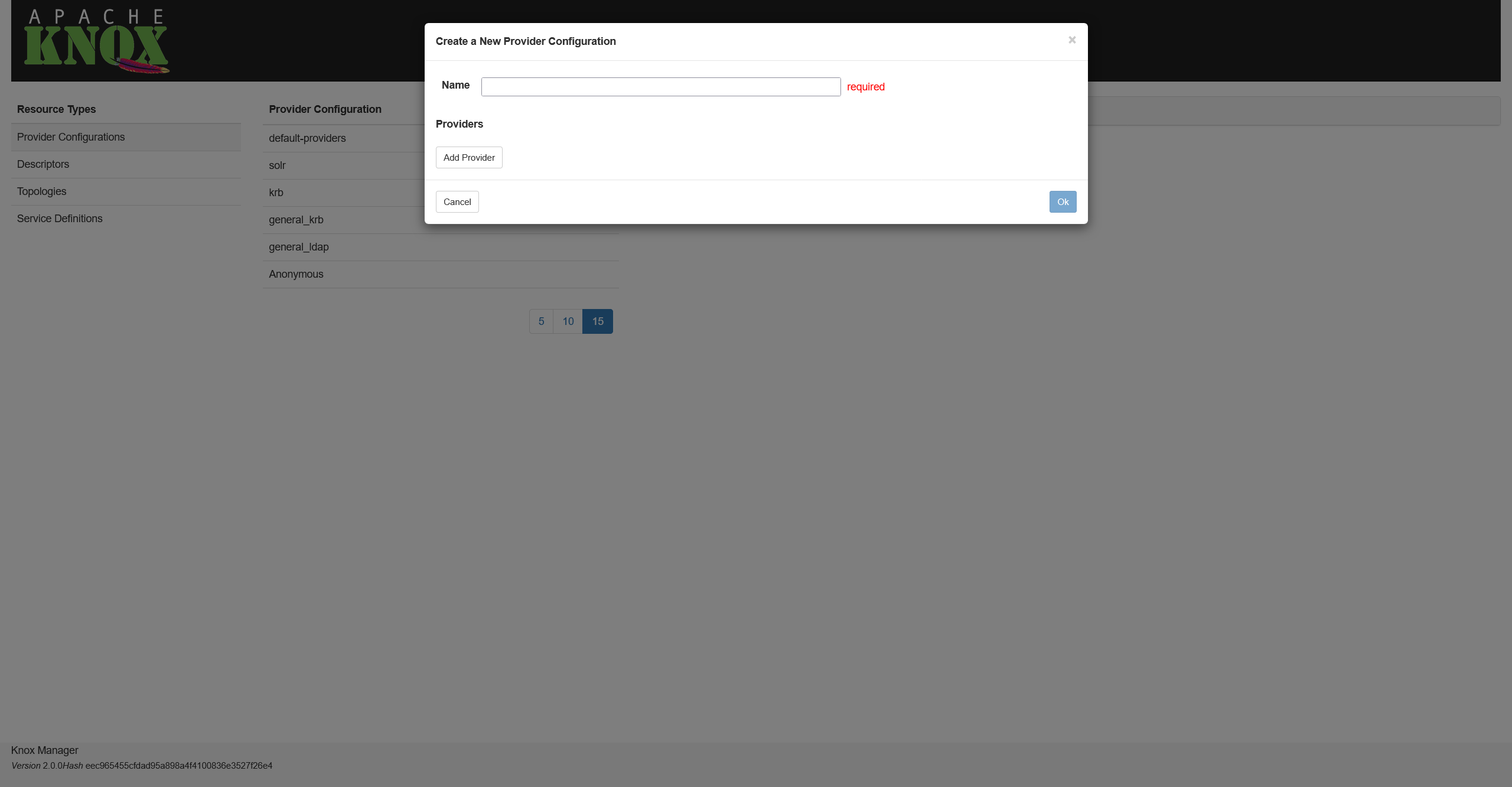 Adding a provider