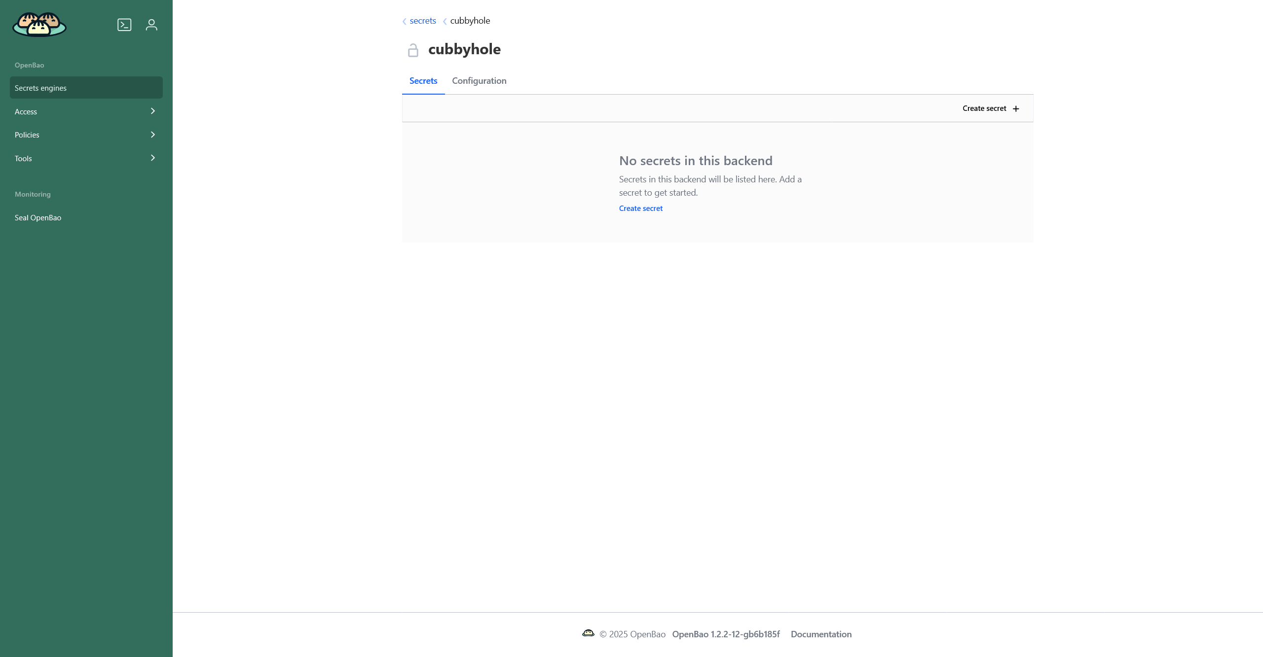 Secret engine’s secrets