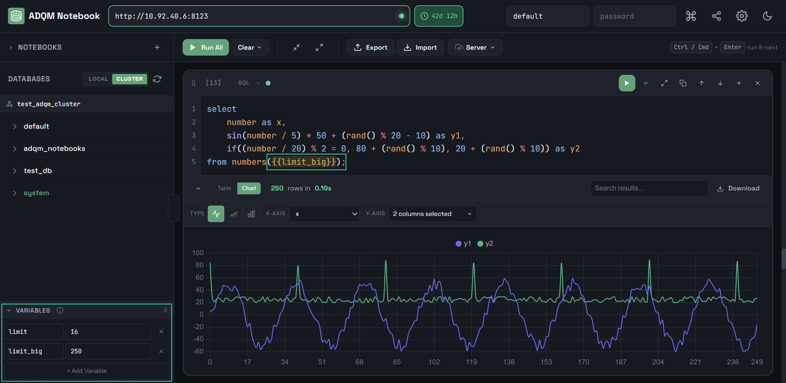 Use a variable in a query