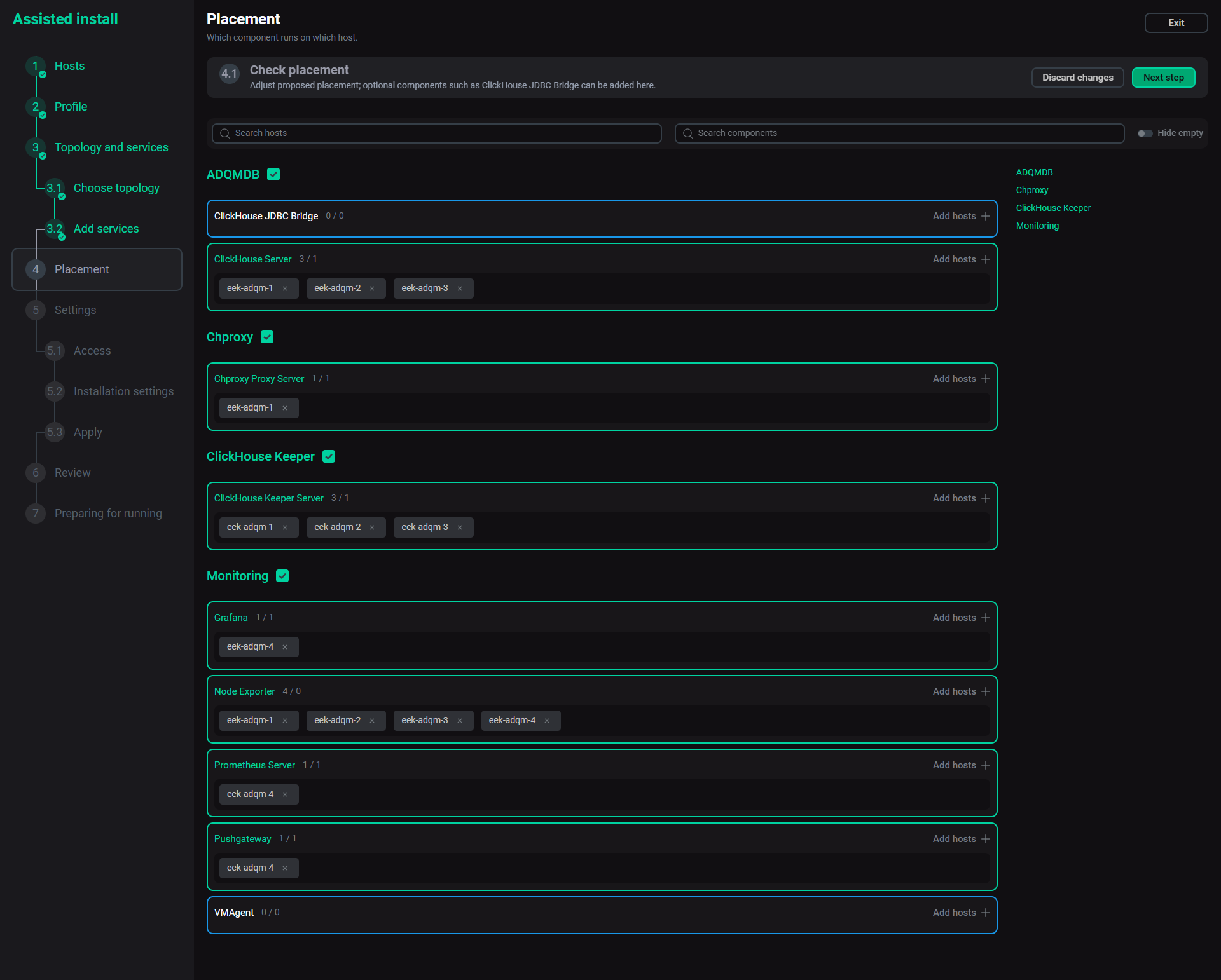 Proposed component mapping