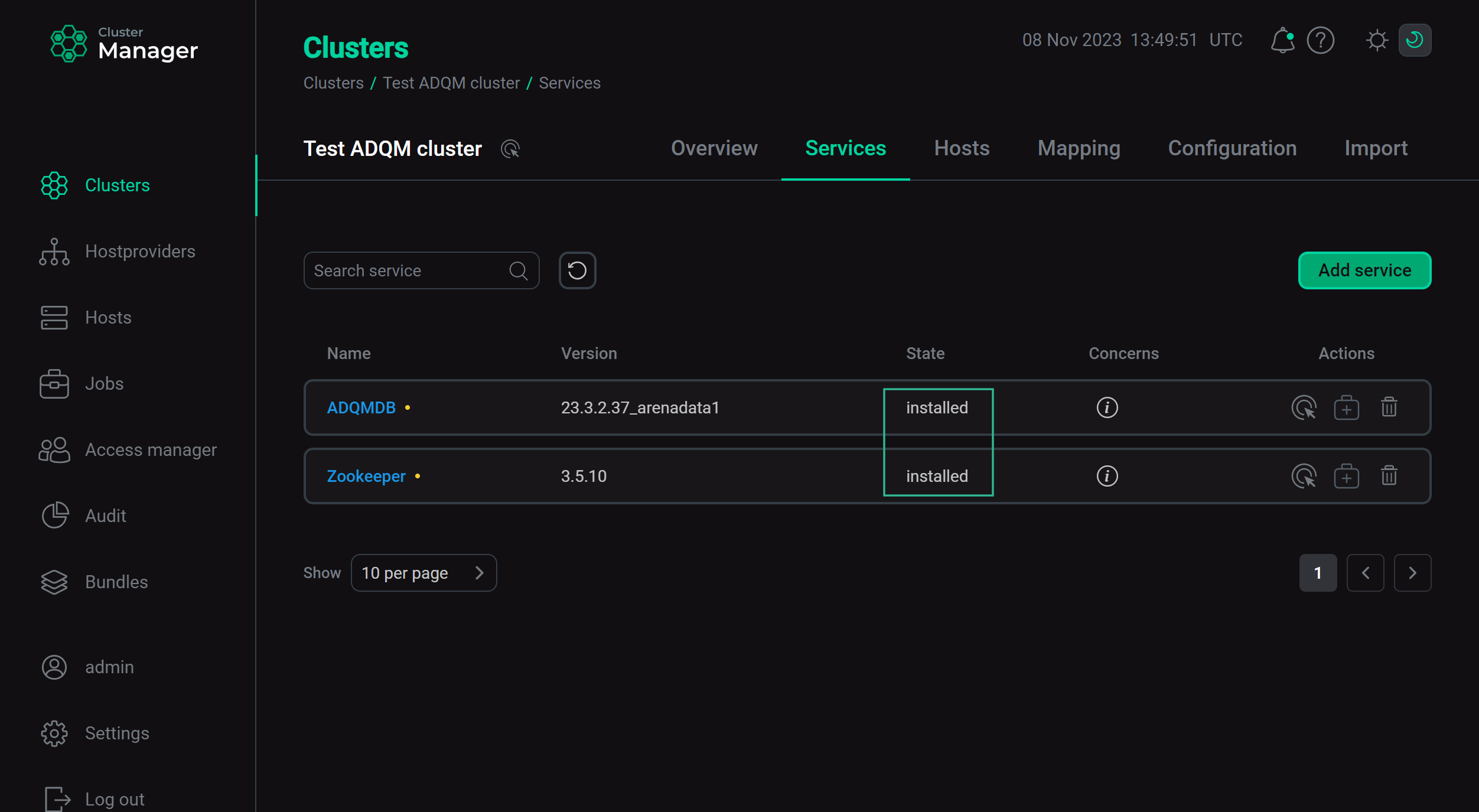 adcm services install 08