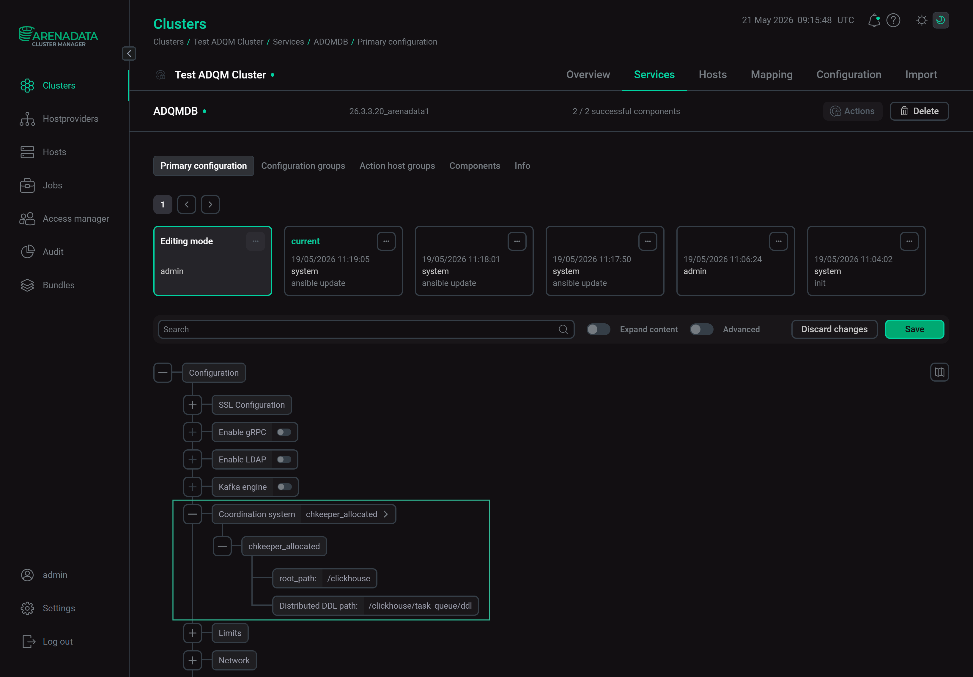 Enable the Clickhouse Keeper service