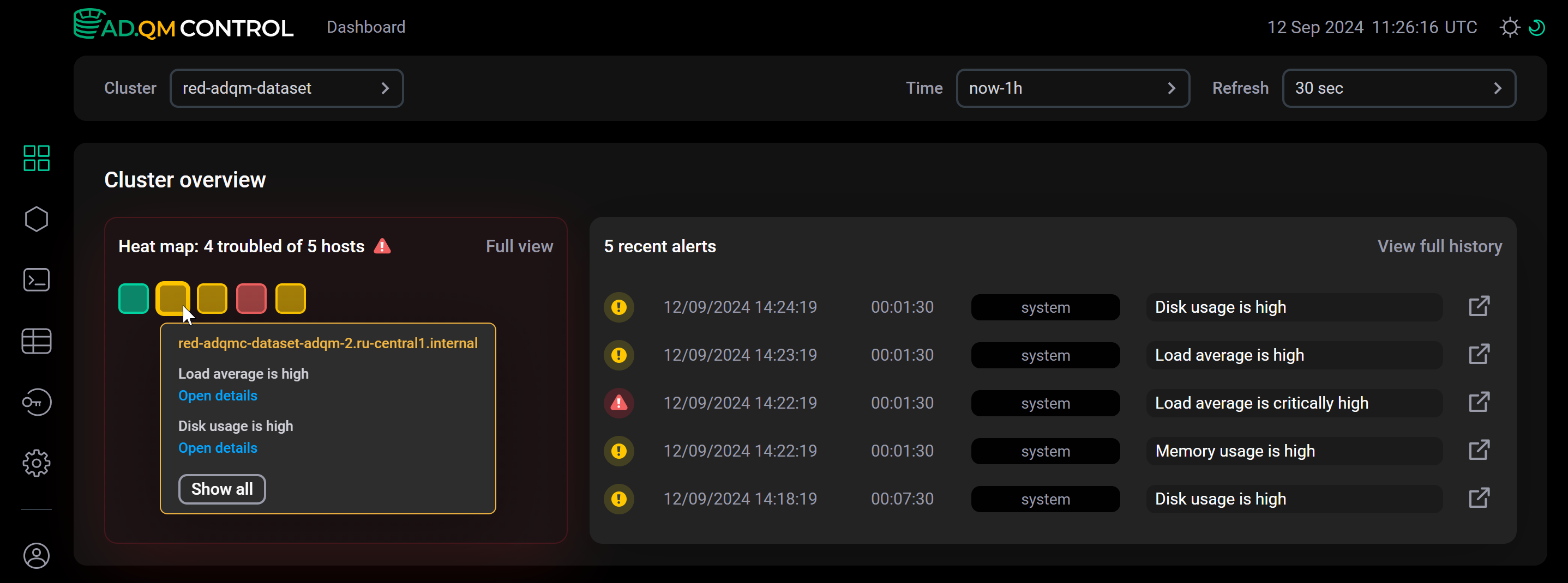 Summary of host issues
