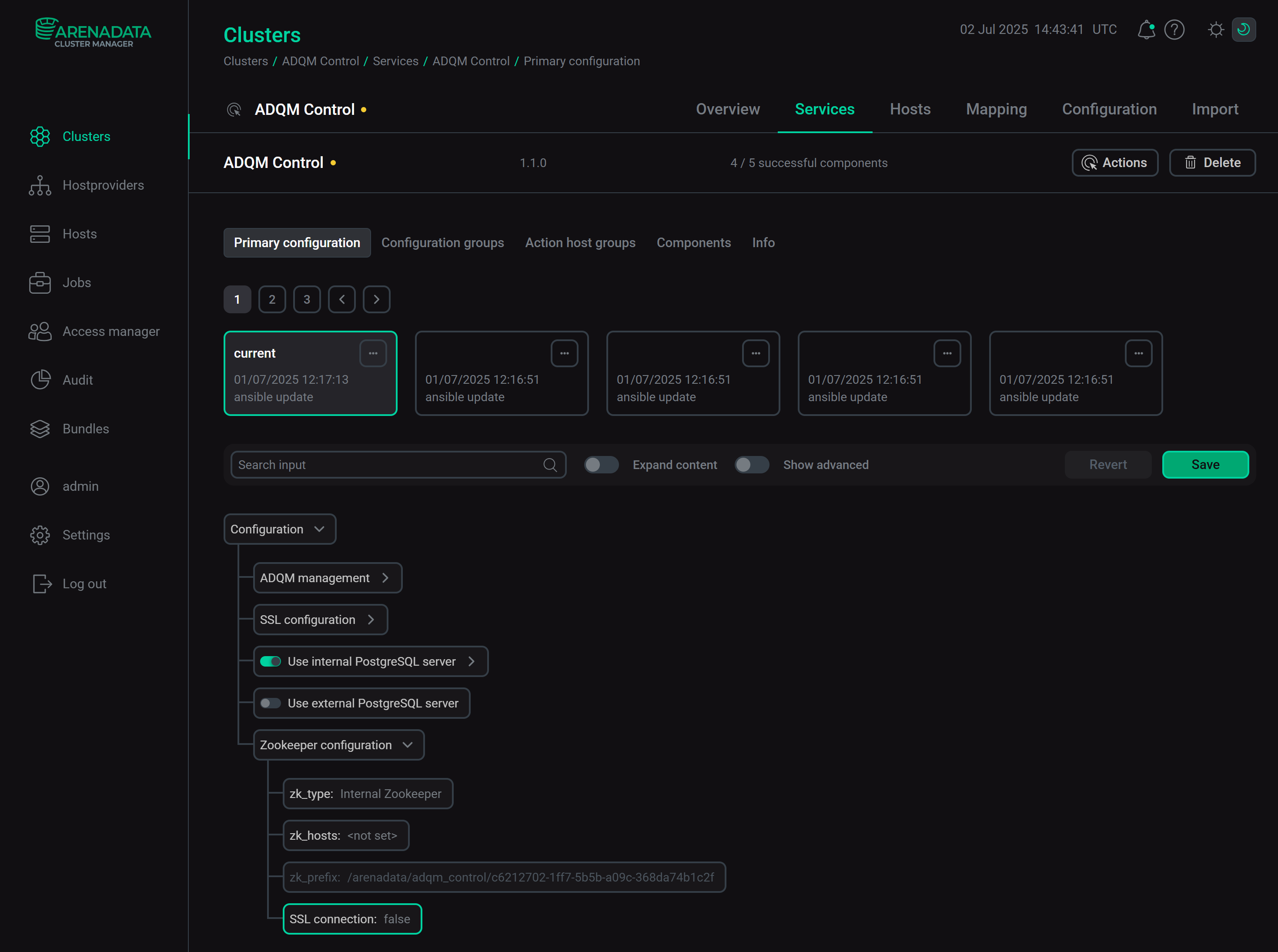 Turn on secure connections to Zookeeper