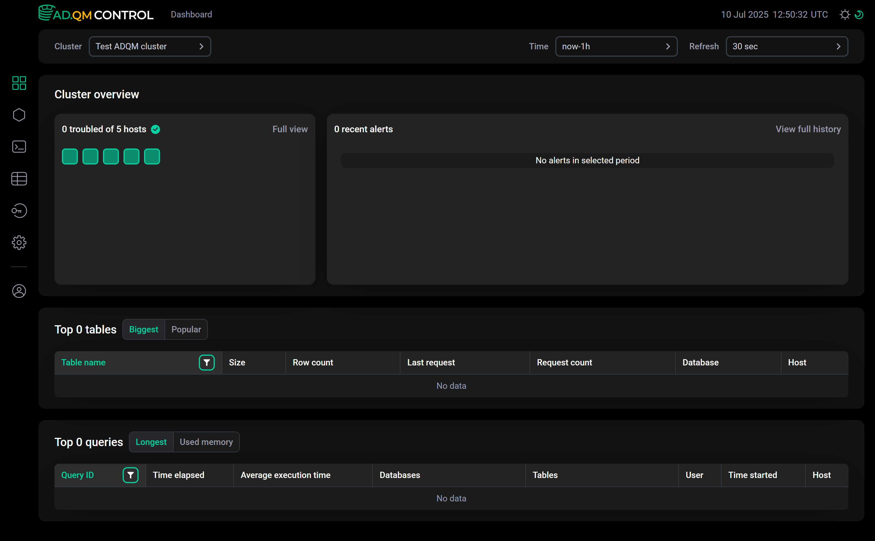 ADQM Control user interface