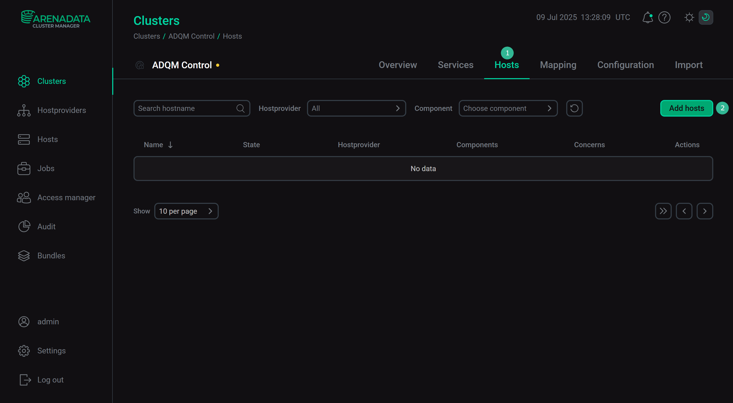 Switch to adding hosts