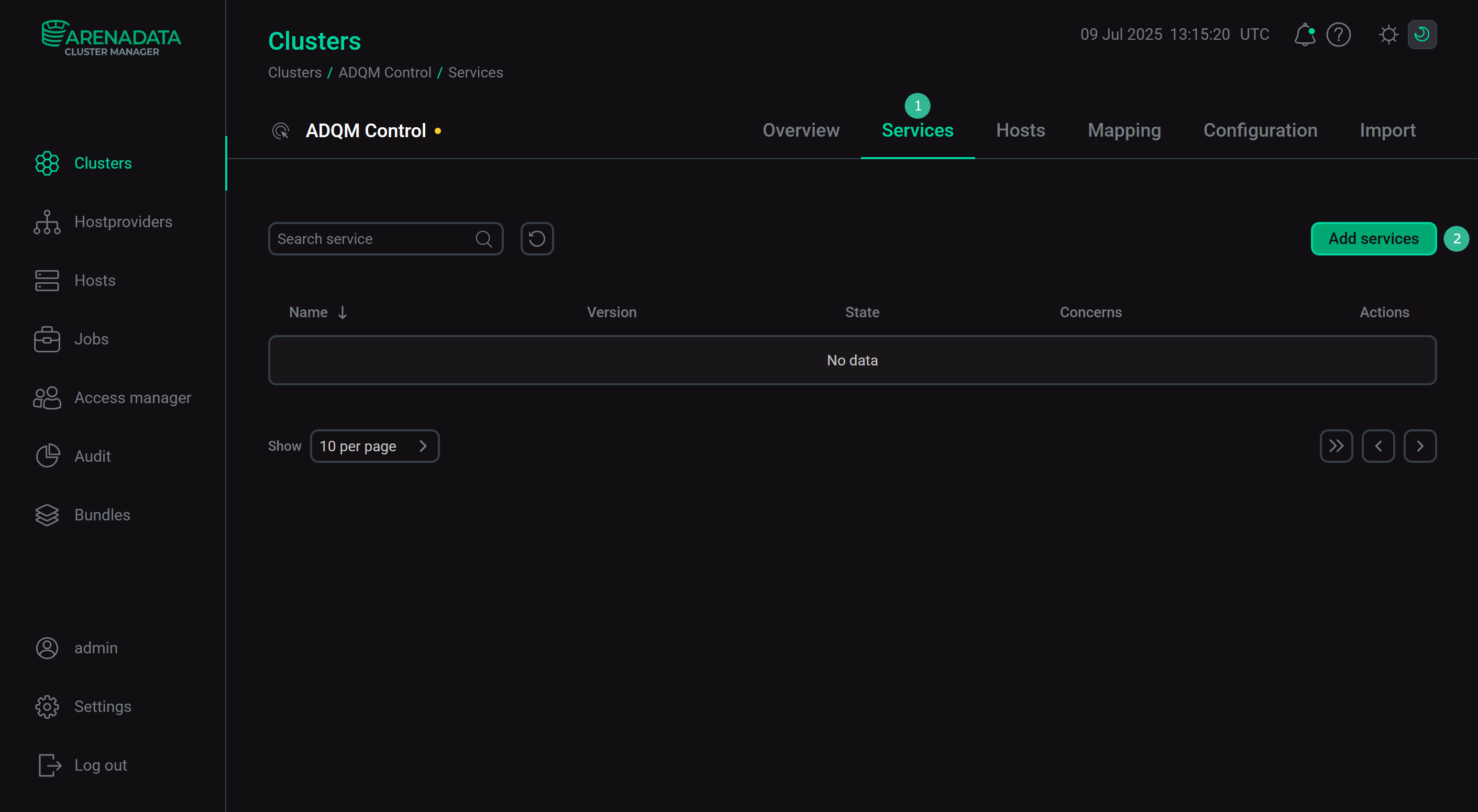 Switch to adding services