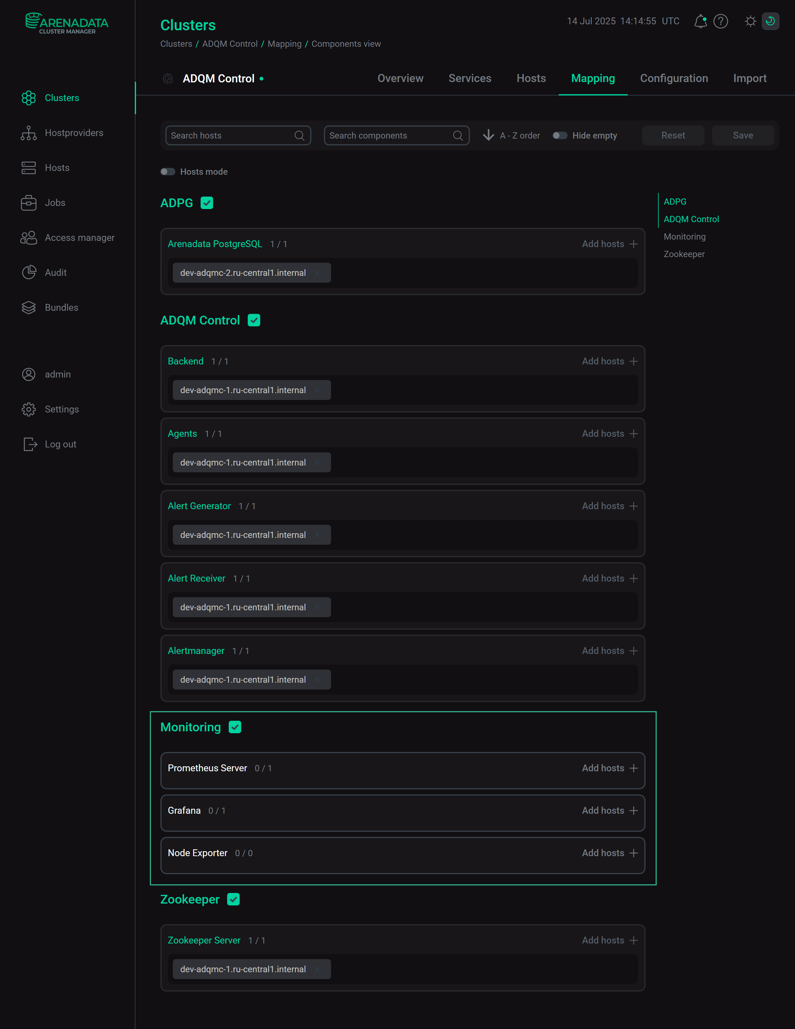 Switch to mapping service components
