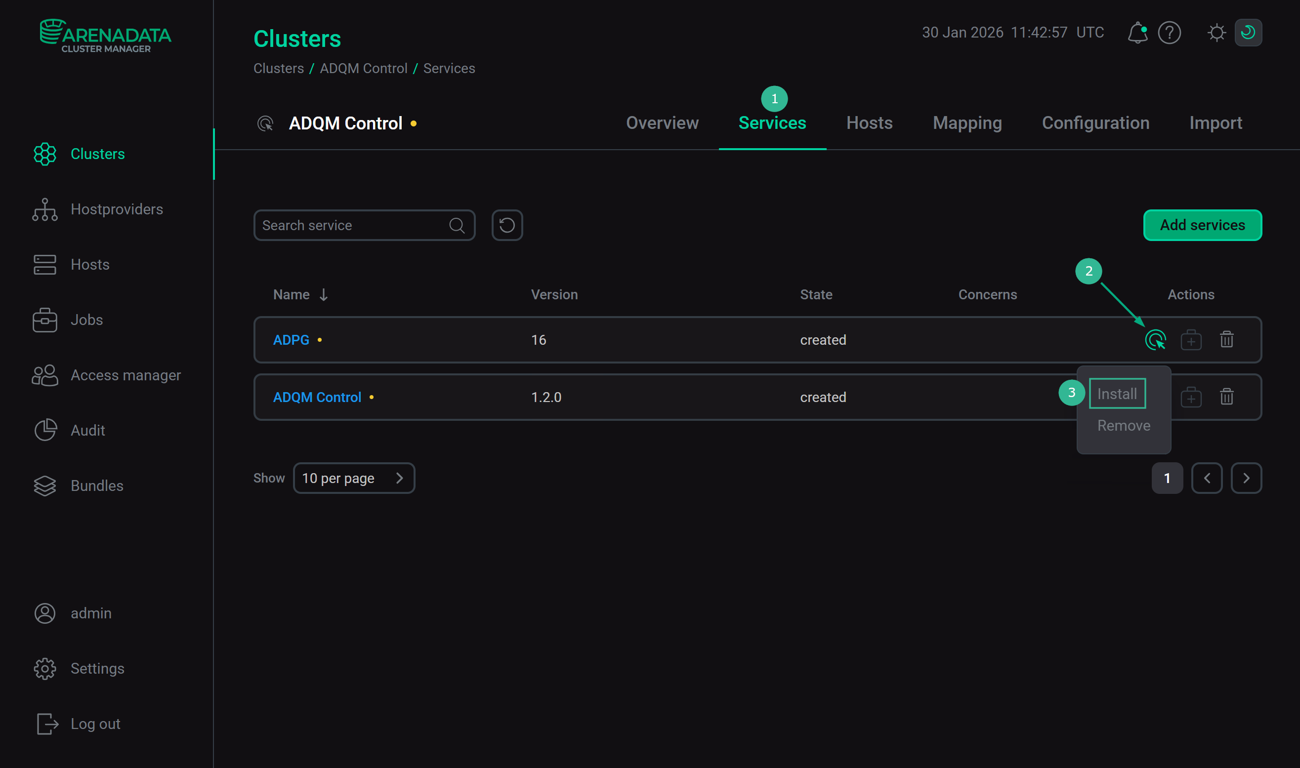 "Switch to installation of single services