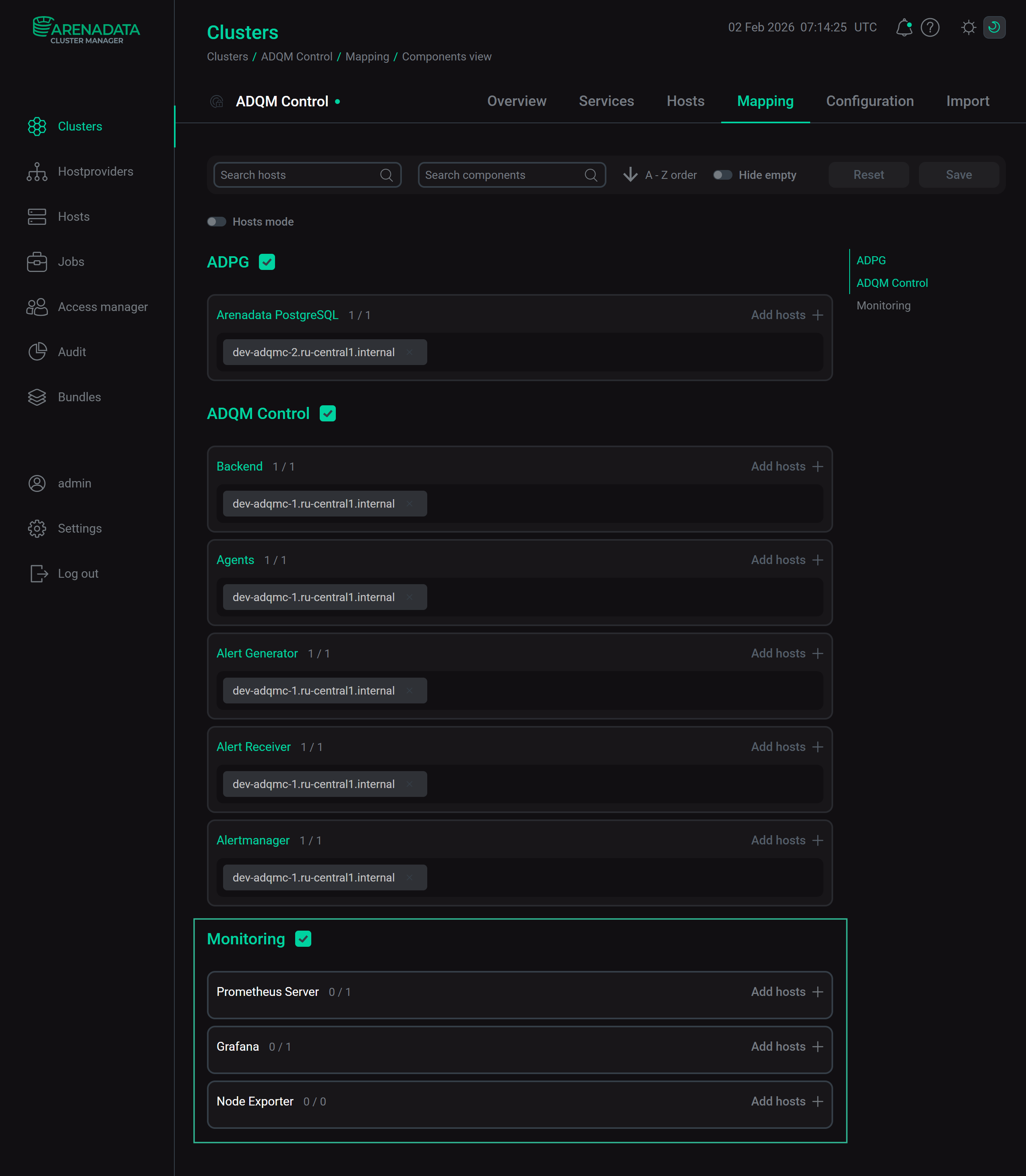 Switch to mapping service components
