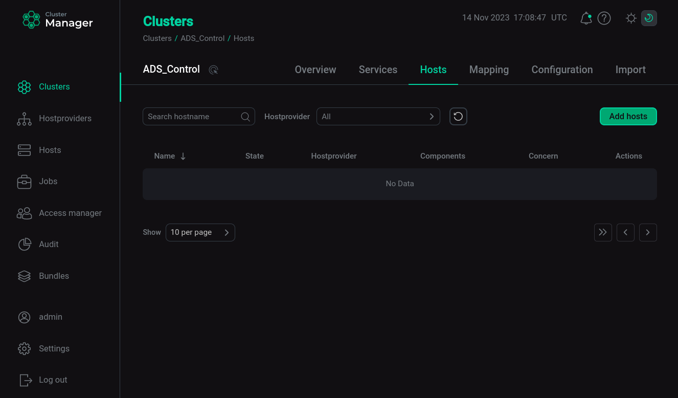 Switch to adding hosts