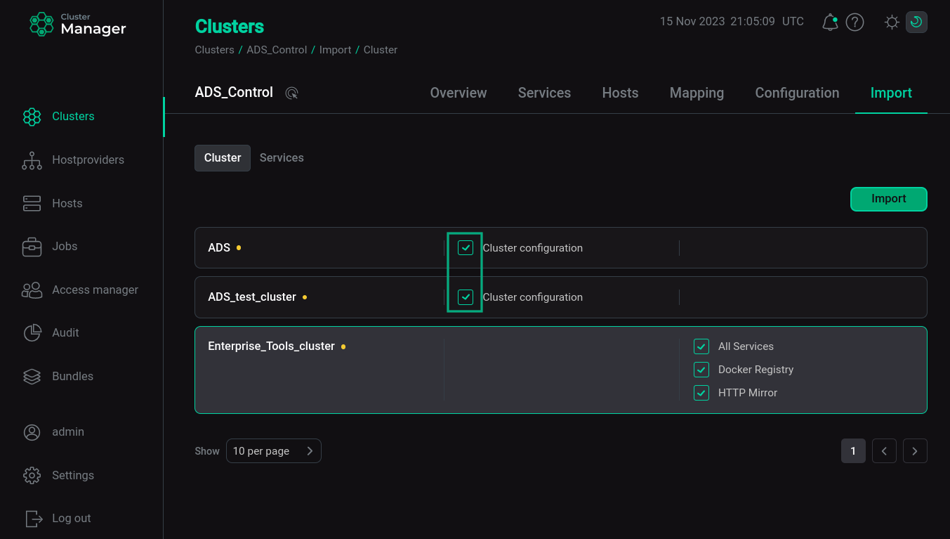 Integration with multiple ADS clusters