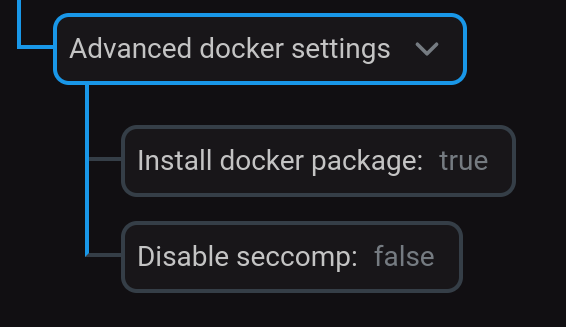 Options for configuring Docker pre-installation