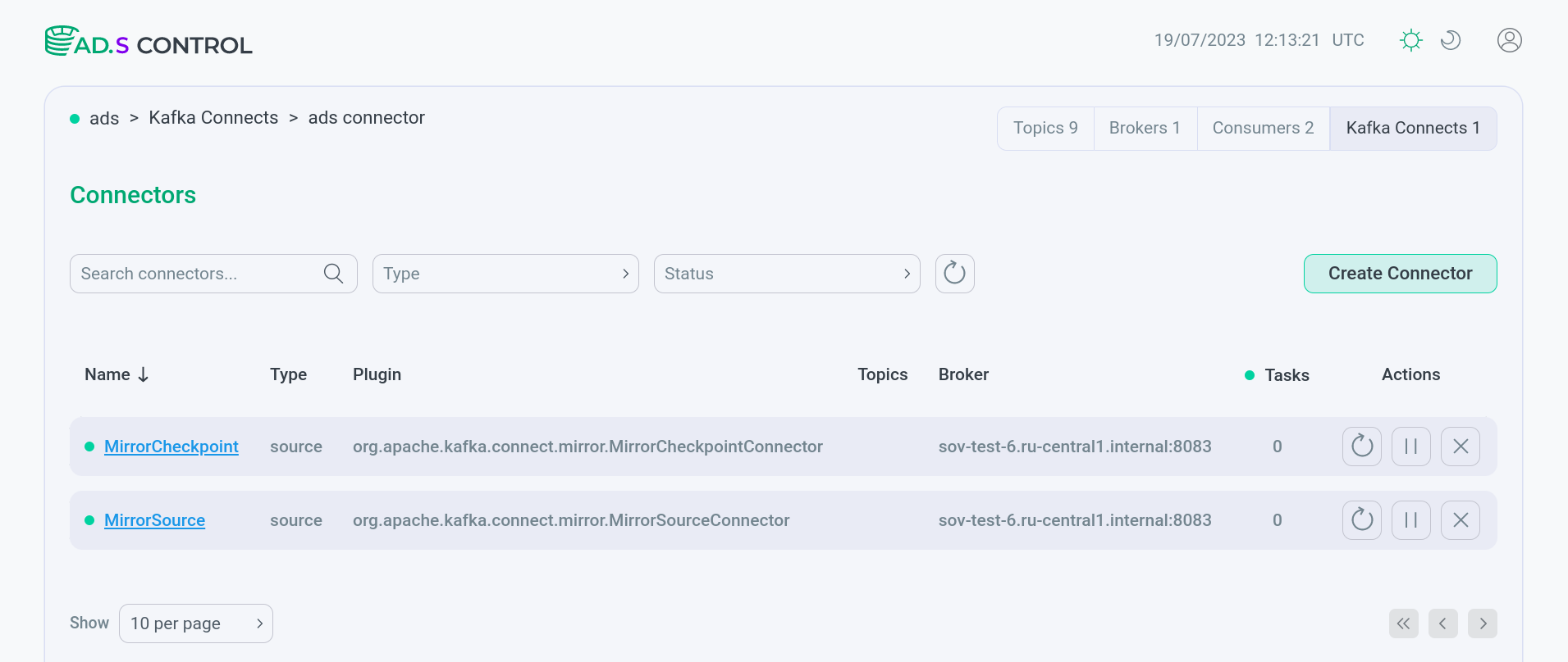 Created connectors