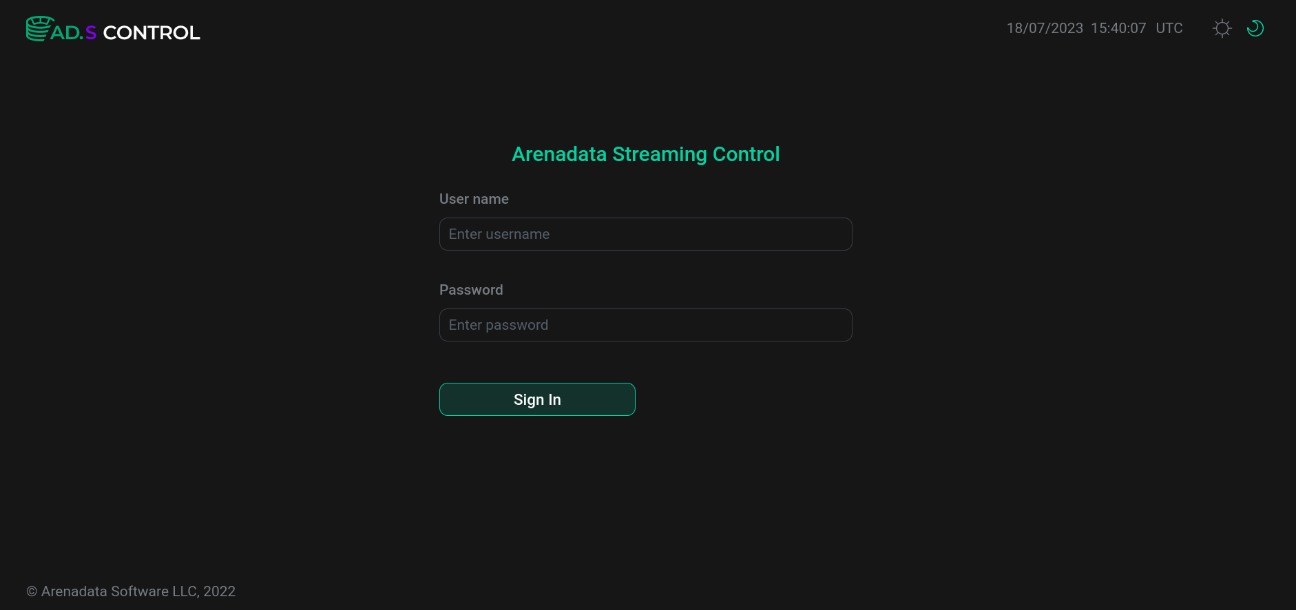 Login window