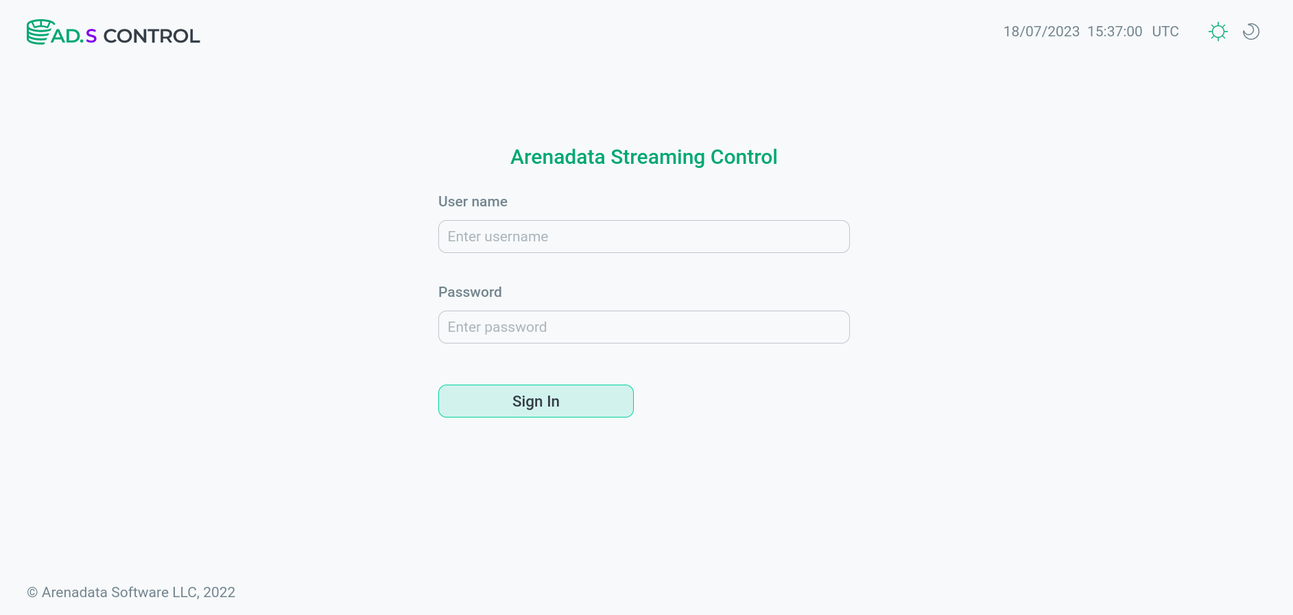 Login window