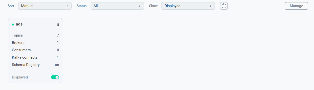 Cluster management section