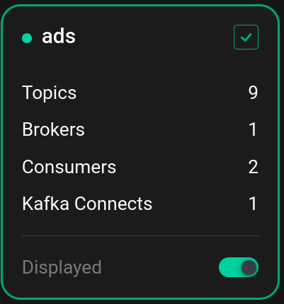 Cluster example in the online state
