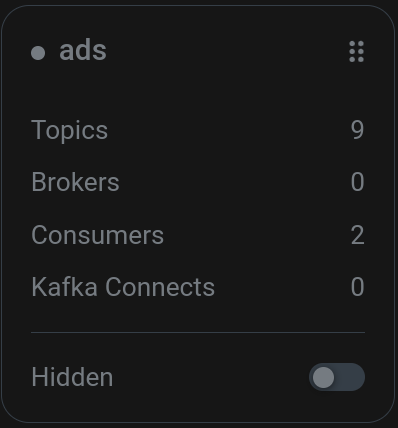 Cluster example in the offline state