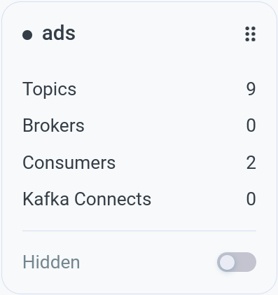 Cluster example in the offline state