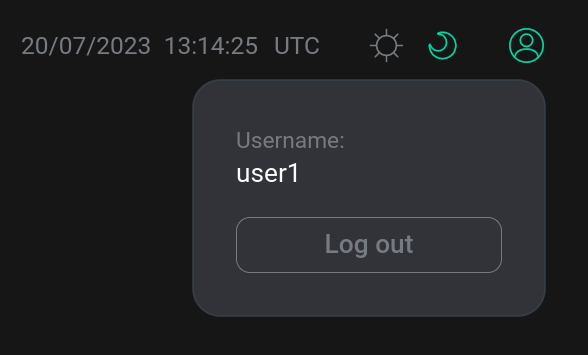 User name display in ADS Control interface