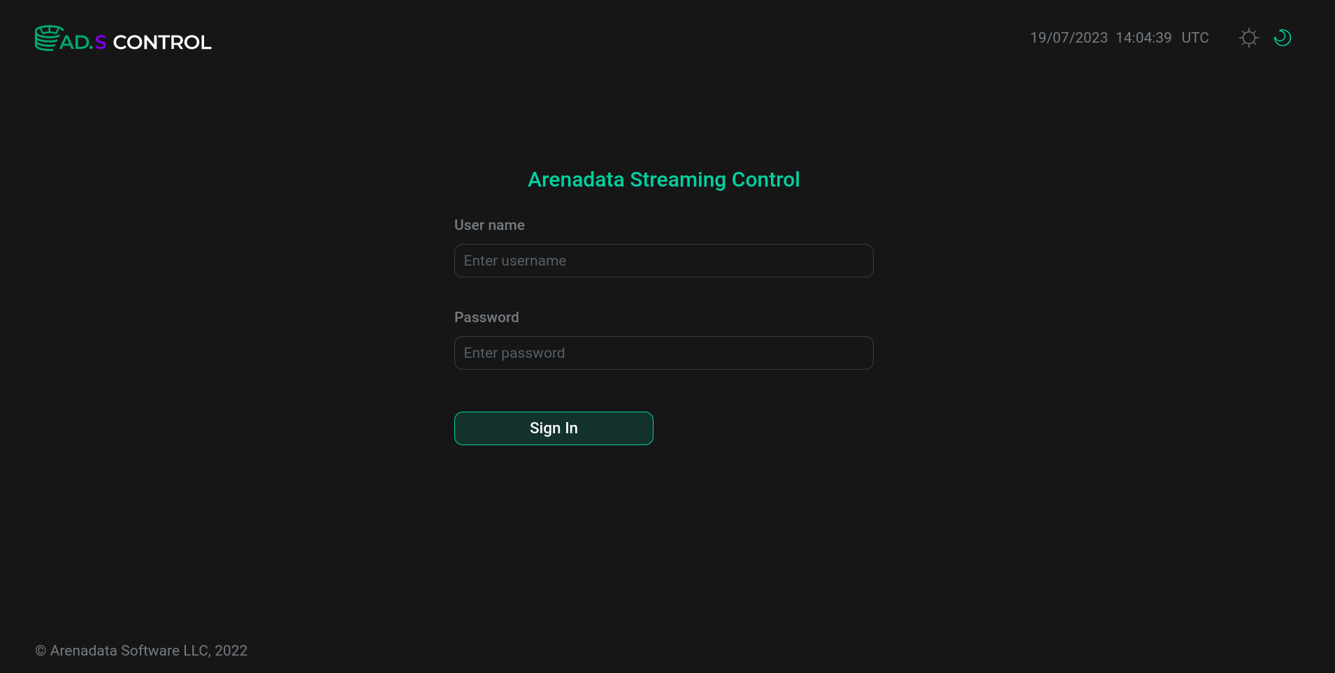 Login window