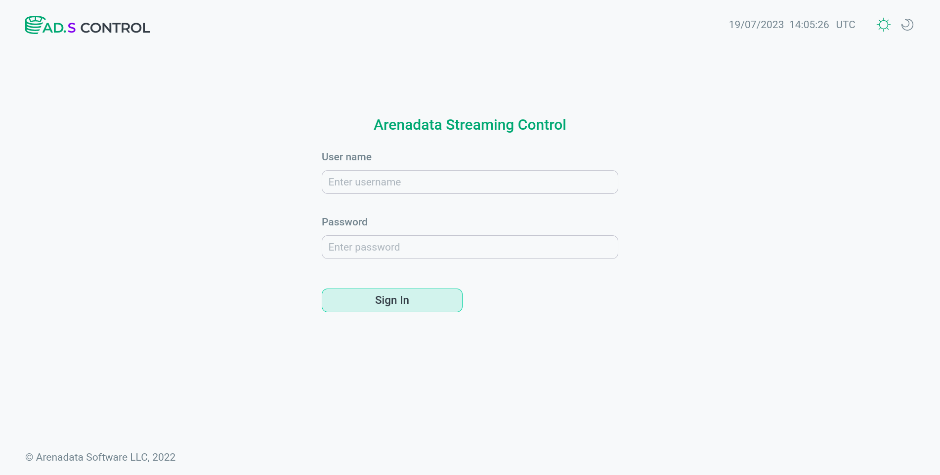 Login window