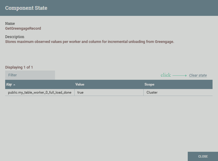 Clearing the cluster state