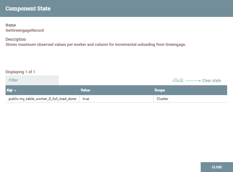 Clearing the cluster state