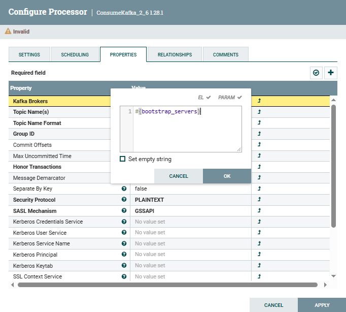 Usage of the bootstrap_servers parameter