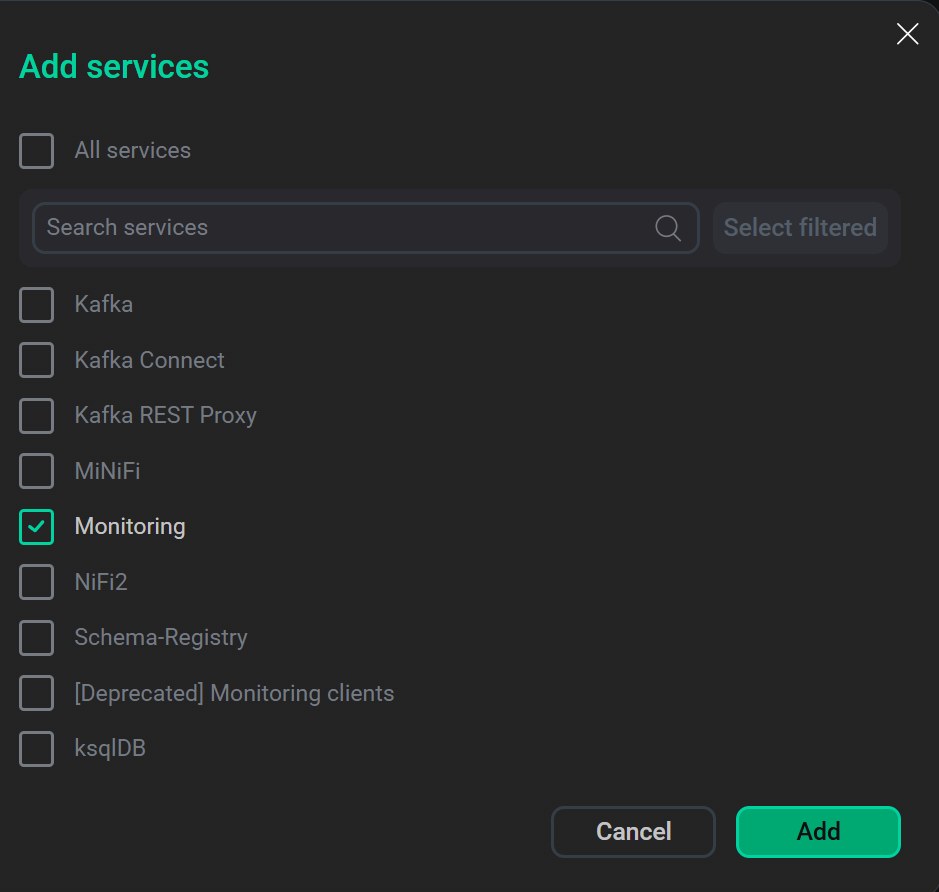 Select the service
