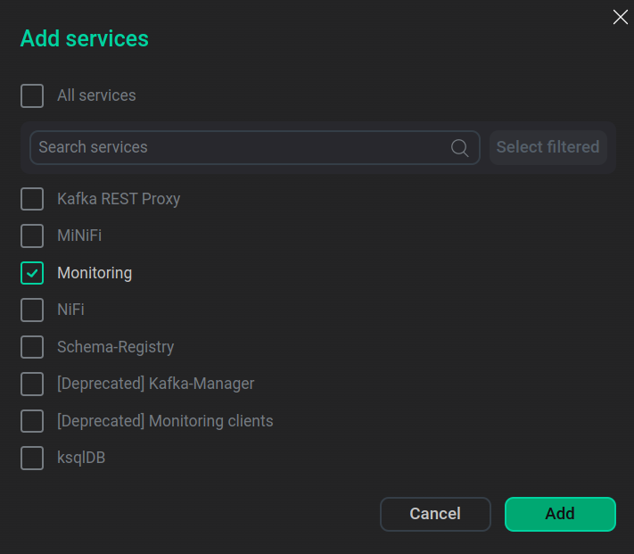 Select the service