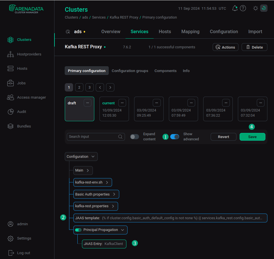 Configuring the kafka-rest-security module