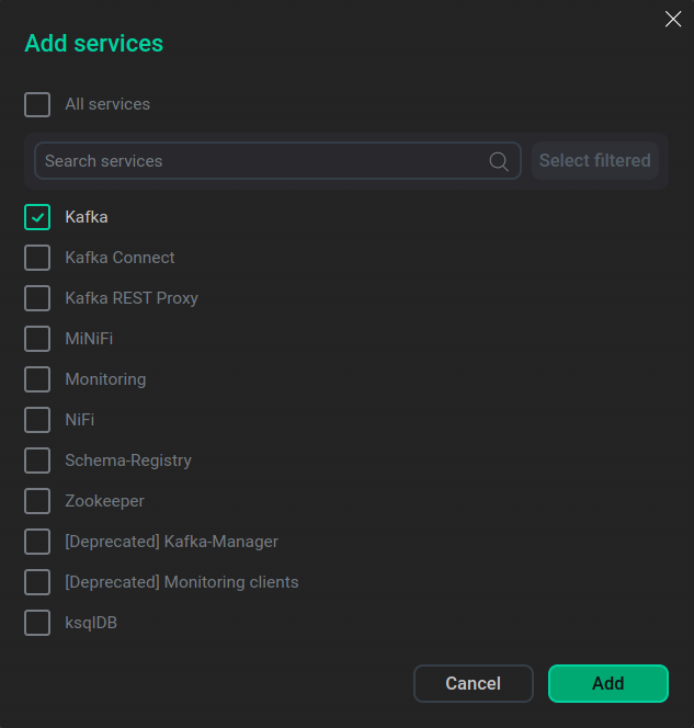 Select the service