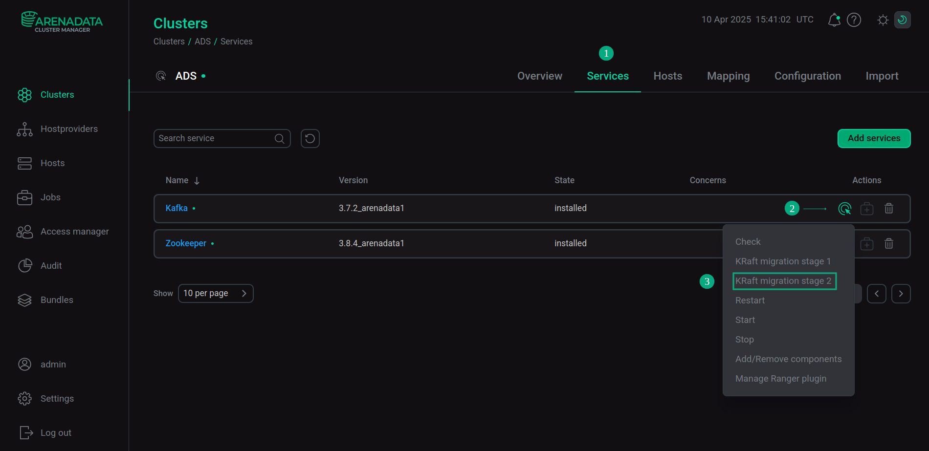 Disabling migration mode
