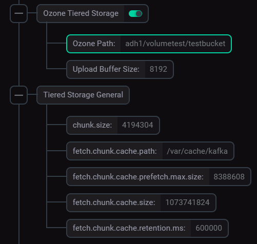 Настройка Tiered Storage