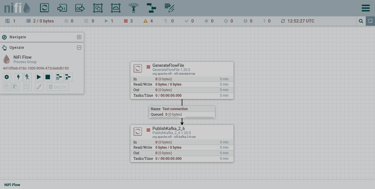 Created components showing in NiFi UI