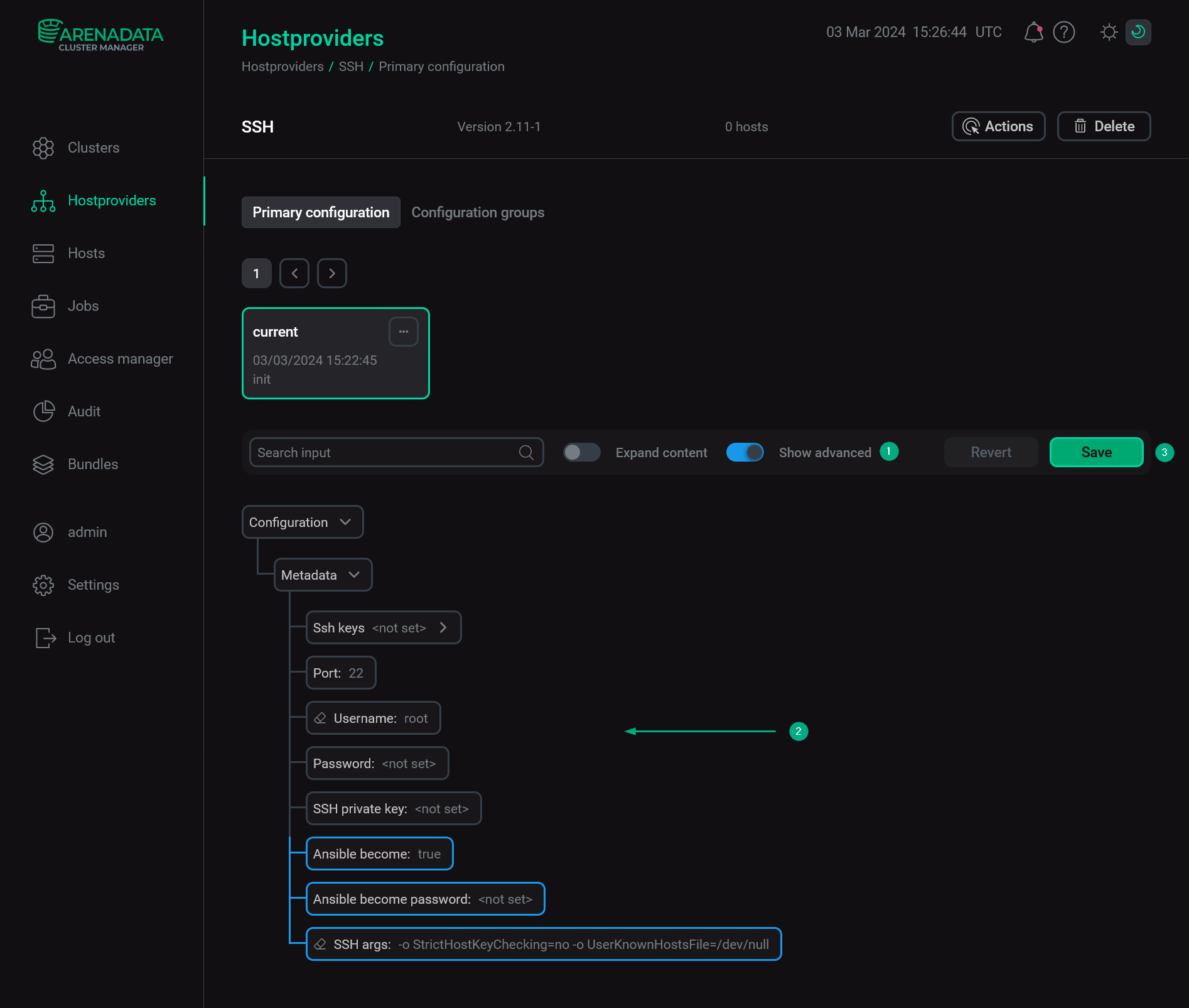 Configure a hostprovider