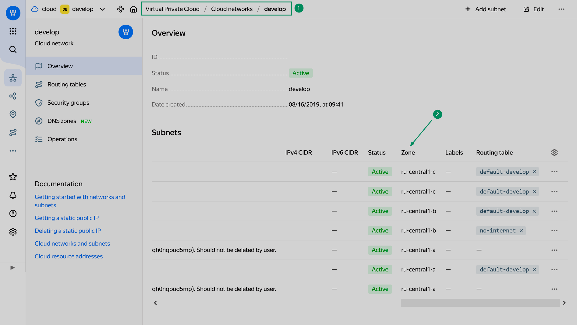 Find an availability zone
